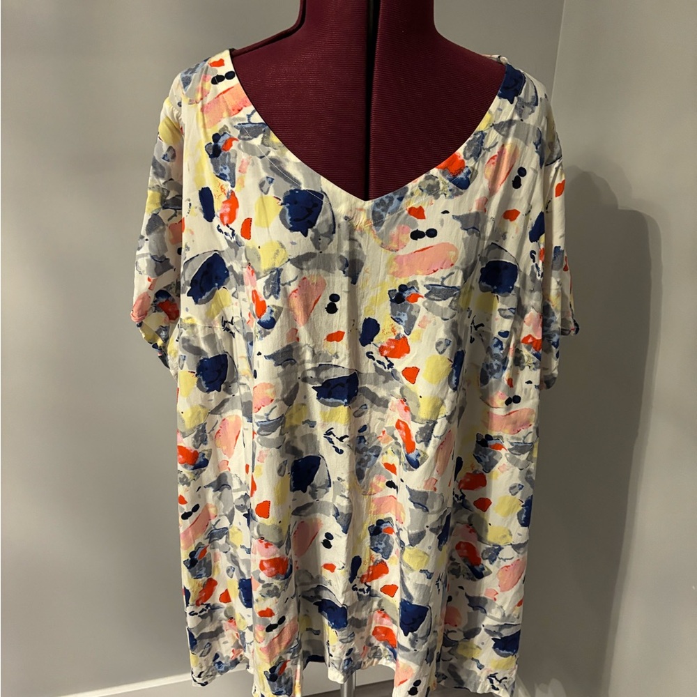 Blue Sky 2x wool/viscose blouse